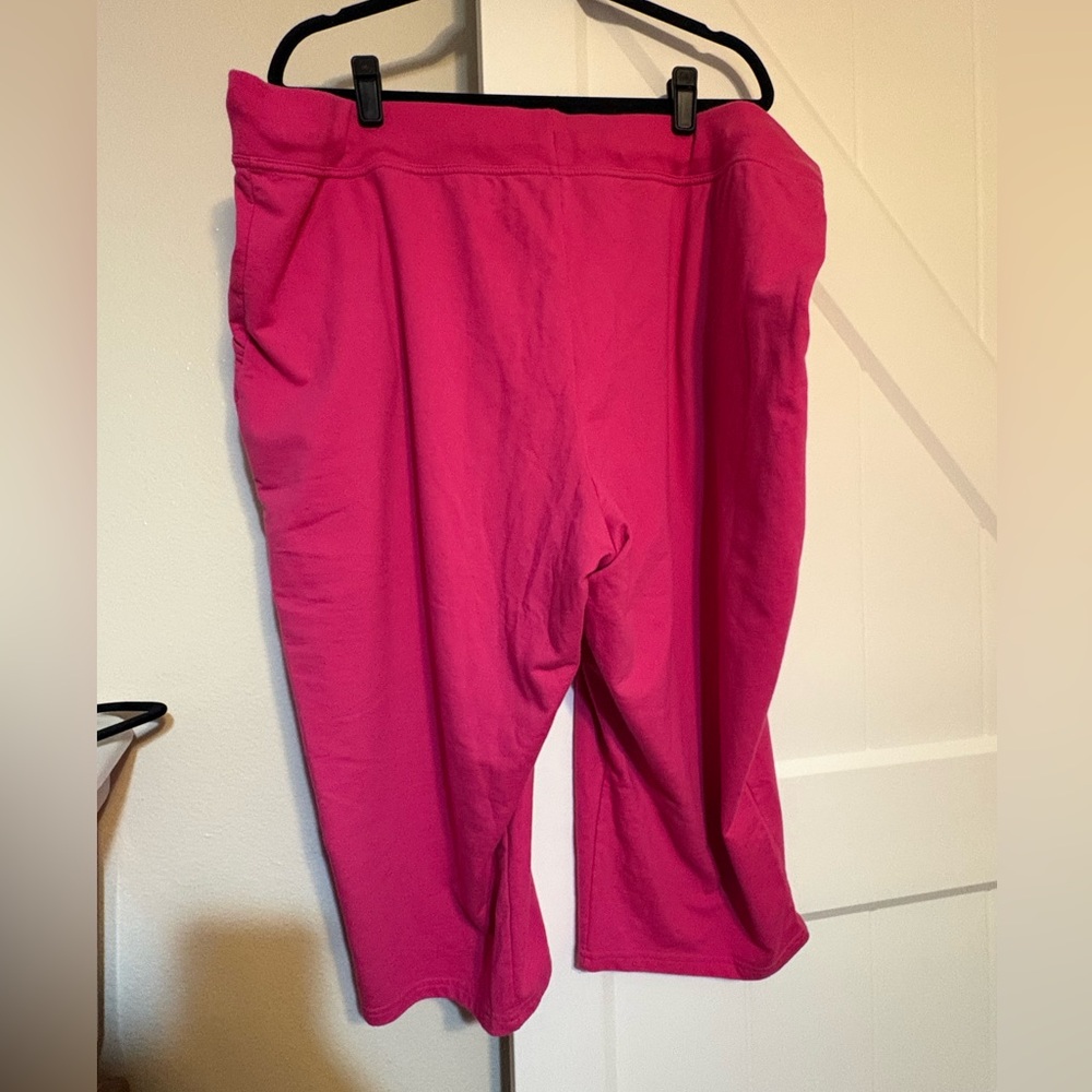 Just My Size Bright Pink drawstring capris - Picture 2 of 4